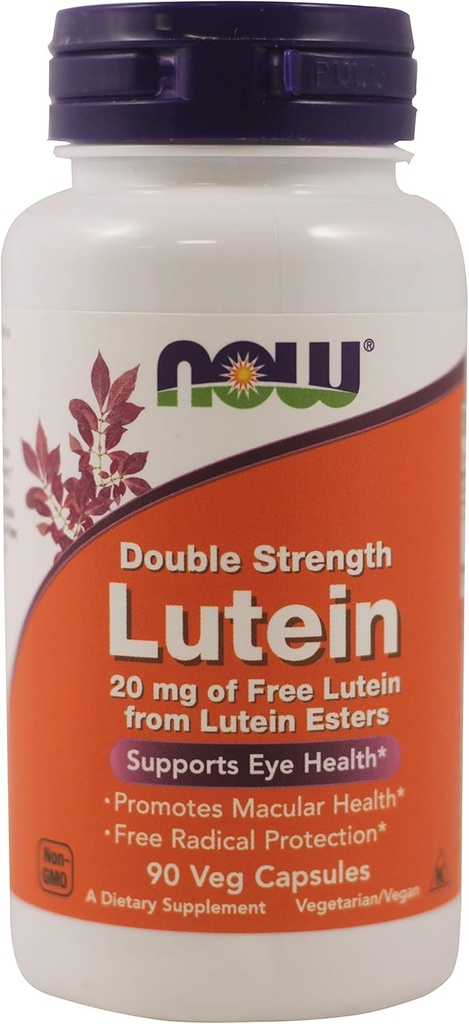 AHORA Alimentos - Doble Fuerza Lutein Eye Health Support 20 mg. - 90 cápsulas vegetales