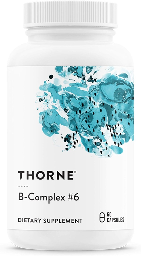 THORNE - B-Complex #6 - Complejo de vitamina B con formas activas de vitaminas B esenciales & extra B6-60