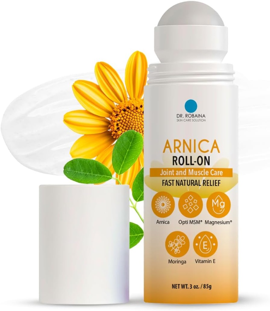 Dr. Robaina Arnica Bruise Roll-On 3 oz – USP-Grade Arnica Montana & Vitamin K – Fast-Drying, Mess-Free Roller That Visibly Reduces Bruise Discoloration & Supports Thin, Tender Skin – Made in USA