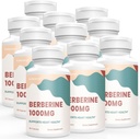 Beberine Suplemento 1000mg, alta absorción Berberine HCL Plus Vegan cápsulas con Silymarin Herbal Complex Fórmula, 60 Conde (Pack of 10)