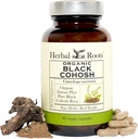 Herbal Roots Organic Black Cohosh Root ← Extra Strength ← Menopause y Menstrual Support for Women ← 90 Capsules, Vegan
