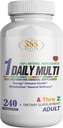 Multivitamin, Multimineral Supplement w/Antioxidants, Zinc, Vitamin D3 & B Vitamins, Gluten Free, Non-GMO Ingredients - (240 Count) 365 Health