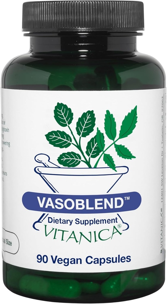 Vitanica VasoBlend, Soporte cardiovascular, Vegan, 90 cápsulas