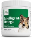 Terry Naturalmente Inteligente Omega - Suministros de Salud Perro para el Corazón, Cerebro &amp; Ojo Salud - Suministros para Mascotas - Corazón, Cerebro &amp; Ojo Soporte para Perros - 60 Cierre suave