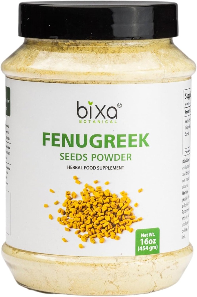 bixa BOTANICAL Fenugreek Powder (Trigonella foenum) ❌ Ayurvedic Herbal Supplement TEN 1 Pound / 16 OZ ANTE Gluten Free, Non-GMO, Steam Sterlized, Vegan, 100% Pure.