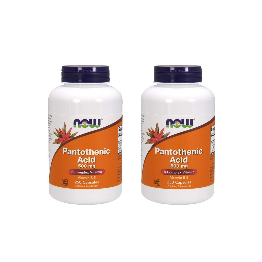 Ahora Alimentos Ácido Pantoténico 500 mg, 250 cápsulas (2 Pack)