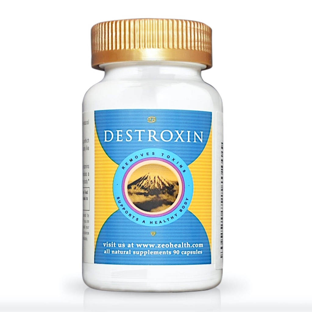 DESTROXIN ← Zeolite Capsules con B-12 y Calcio (90 Conde) Silencio Naturalmente Apoya Detox Celular, Energía Optimal, &amp; Upset Stomach Relief ← Body Alkalinity > pH Increaser