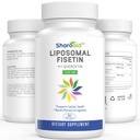Fisetina lipomal con suplementos de quercetina 1200 mg por ser, alta absorción Polyphenols Antioxidantes para mujeres, hombres, no GMO, libre de gluten,1 botella-60 Softgels
