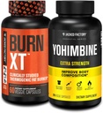 Grabador de grasa de la fábrica con Yohimbine - Suplementos termogénicos para hombres &amp; mujeres - Burn-XT Thermogenic Fat Burner &amp; Yohimbine Extra Strength Suplemento 2.5mg, 270 cápsulas