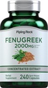 Piping Rock Fenugreek Capsules  2000mg ← 240 Pills  Suplemento para Mujeres y Hombre ← Concentrado Seed Extract ← Non GMO, Gluten Free