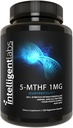 Laboratorios Inteligentes 1MG 5-MTHF Methylfolate, 120 cápsulas, 120 días de suministro, el suplemento de ácido fólico de mejor valor como Quatrefolic, Folate Activado, 1MG = 1000mcg, 5 metiltetrahidrofolate