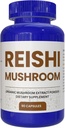 Reishi Mushroom 90 cápsulas, Potent Mushroom Suplemento para el Sistema Inmunitario Apoyo y Defensa por Madera Doble, Salud del Corazón, Durmiente de Calidad (100% Orgánico, Vegano, No GMO)