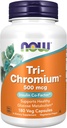 AHORA Suplementos de alimentos, Tri-ChromiumTM 500 mcg con canela, co-factor de insulina*, 180 cápsulas de veg