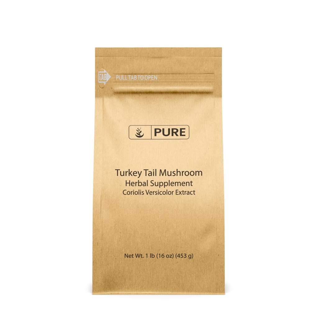 PURE ORIGINAL INGREDIENTES Turquía Tail Mushroom Powder (1lb) Trametes Versicolor, Coriolus Versicolor, Non-GMO