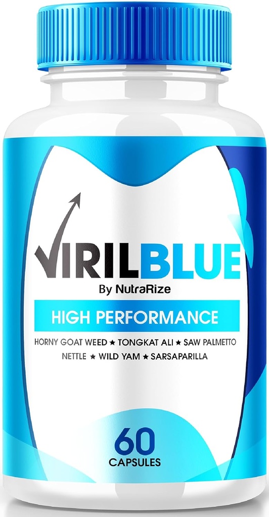 VirilBlue Capsules for Men, Viril Blue Male Supplement, All-Natural Formula to Support Performance and Confidence, Premium Nutrition for General Health, Official Pills Review (60 Capsules)