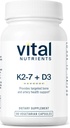 Nutrientes vitales Vitamina D3 + K2 Silencio 2000 UI ← Vitamina D3 K2 Suplemento tóxico Complejo de vitamina D para los niveles de calcio saludables, musculo " Bone Health