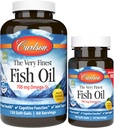 Carlson - El aceite de pescado muy fino, 700 mg Omega-3, noruego, Fuente sostenible, Lemon, 150 Conde