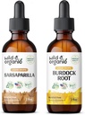 Wild &amp; Organic Sarsaparilla Tincture 2 fl oz &amp; Burdock Root Tincture 2 fl oz