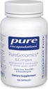 Encapsulaciones puras Génomía B-Complex - Broad Spectrum B Vitamin Support for Genetic Expression, Cellular Function, Hormone Production & Energy Metabolism* - with Vitamin B12 & B6-120 Capsules