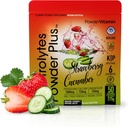 Electrolytes Powder Plus (50 Servings), 0 Calorie Keto, 0 Sugar, No Maltodextrin,1000mg Potasio,120mg Calcium,120mg Magnesio, Hidratación Polvo (50 Servings, Cucumber de Fresa)