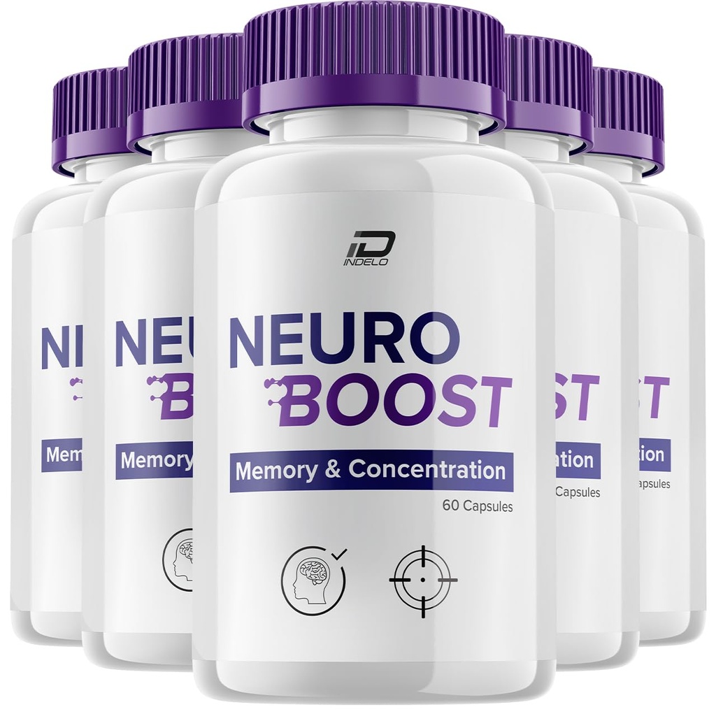 Neuro Boost Focus Supplement, Neuro Boost Memory Focus and Cognitive Support, Neuro Booster Pills Nootropic, NeuroBoost to Boost Memory, Neuro Boost Vitamin Reviews (5 Pack - 300 cápsulas)