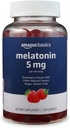   Basics Melatonin, Sleep Support Gummies, Strawberry Flavor, 5mg, 120 Count (Previously Solimo)