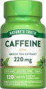 La verdad de la naturaleza Caffeine Pills ← 220mg ← 120 Conteo Silencioso con té verde Extract 