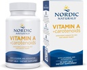 Naturales nórdicos Vitamina A + Carotenoides, Desflavorado - 30 Gels blandos - Lycopene &amp; Astaxanthin - Apoya la piel, la salud celular - No GMO - 30 Servimientos