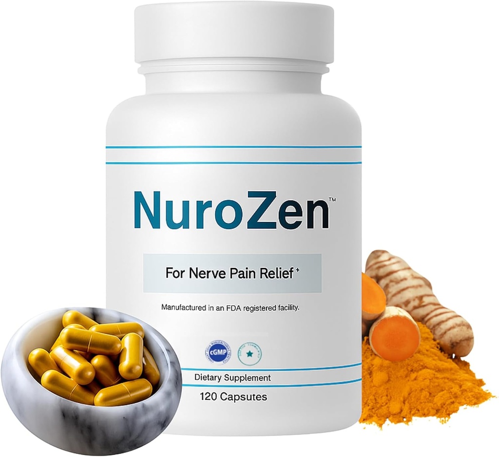 Suplemento de soporte de Nerve – 120 cápsulas ANTE Powerful Blend of MSM, Alpha Lipoic Acid, B Vitaminas " Turmeric to Support Nerve Health, Function " Relief, sugerido 4 cápsulas al día, GMP-Certified