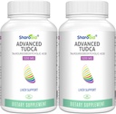 TUDCA Liver Support Suplementos 1200 mg-Tercera Parte Tested-Bile Salts for Liver Detox Cleanse-High Strength Formula-Vegan Capsules for Liver,Gallbladder,Kidney Health,2 Bottle-120 Capsules
