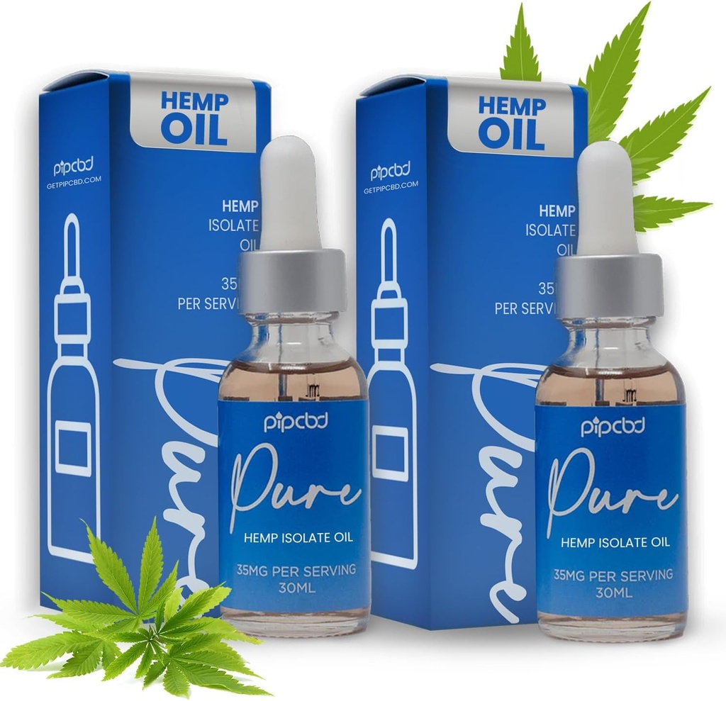 Pure Hemp Isolate O il – Aceite de cáñamo orgánico con aceite de coco para el soporte diario de bienestar – Vegan, Gluten-Free, Lab-Tested Formula