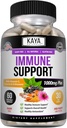 Kaya Naturals Elderberry Immune Support, Elderberry with Zinc and Vitamin C for Adults Vitaminas, Probióticos & Turmeric 1000mg Immune System Booster Sambucus Capsules - 60 Conde