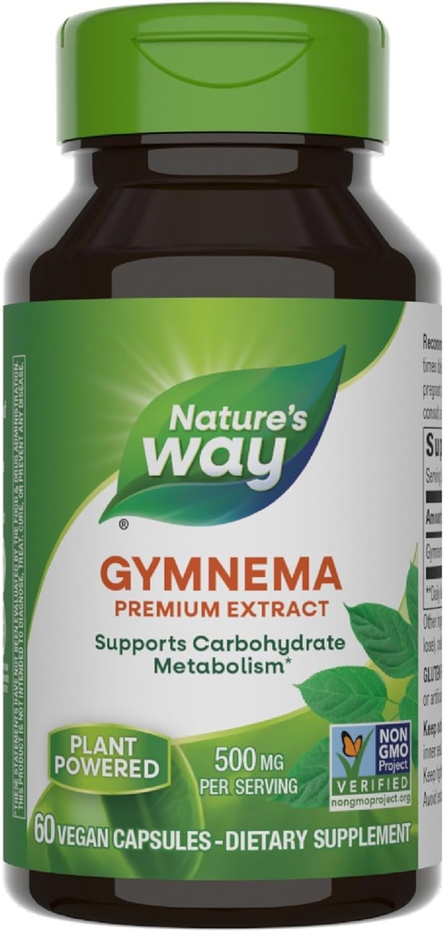 Extracto Premium de Camino de la Naturaleza, soporta metabolismo de carbohidratos*, 500 mg por servidumbre, proyecto de no GMO Verificado, 60 cápsulas veganos (paquete mayo Vary)