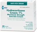 Globo (Box 25 Hidrocortisona 1% Crema Máxima de Fuerza, (0.9g Packet) Crema Anti-Itch para el Enrojecimiento, Hinchazón, picazón, Rash, Bites de Bug, Eczema, Más