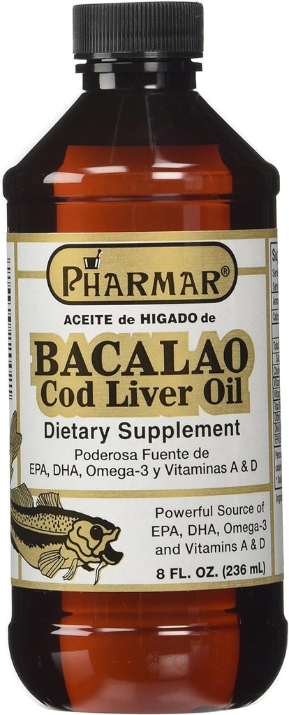 Pharmark Aceite De Higado De Bacalao Cod Liver Oil (8 Ounce)
