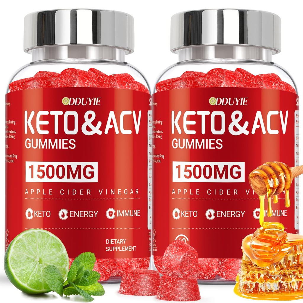 Keto ACV Gummies for Weight Loss - 1500mg Keto ACV Gummies Advanced Weight Loss - with Pomegranate Beetroot & Vitamin B12 B6 - GMO Free &amp; Made in USA - 120 Count (2 Pack)