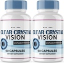 rize labs (2 Pack) Clear Crystal Vision Supplement, Clear Crystal Vision for Blurry Eyes, ClearCrystal Vision to Support Healthy Eye Functions, Clear Crystal Vision Formula Reviews (120 Capsules)