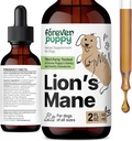 Para siempre Puppy Lions Mane Mushroom Suplemento para perros - Cerebro &amp; Foco Soporte - Liquid Lion's Mane Mushroom for Dogs - Vitaminas y Suplementos Caninos - Azúcar &amp; Gotas sin alcohol - 2 fl oz