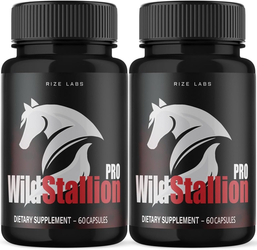 rize labs Wild Stallion Pro Capsules, Wild Stallion Pro for Men, Wild Stallion Pro Performance Supplement Reviews, Wild Stallion Pro Male Support (120 Capsules) (Pack of 2)