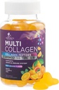 Collagen Peptides Gummies con 2500 mcg Biotina - Hidrolyzed Protein Tipo I & III Multi Collagen Suplemento con Vitamina C & Zinc - Soporte para el cabello, la piel, las uñas, sabor naranja sabroso - 60 Gummies
