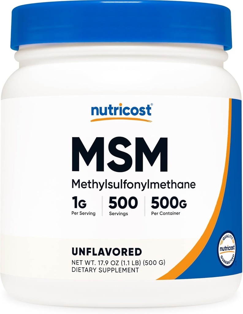 Nutricost Pure MSM Powder 500 Grams (Methylsulfonylmethane)
