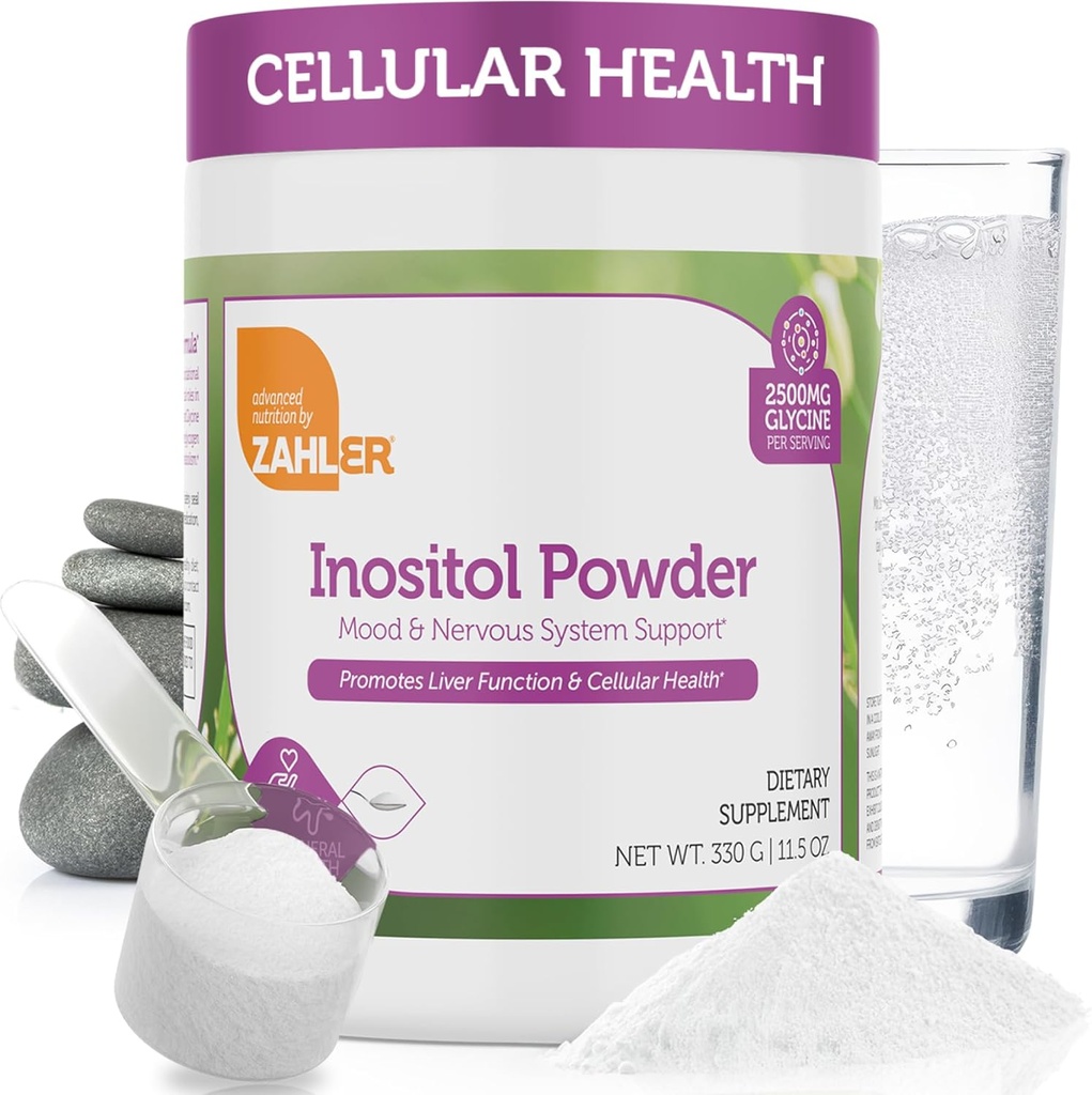 Zahler Inositol " Glycine Supplement Powder - Mood " Nervous System Support Supplements for Women - Hormone Balance " Healthy Ovarian Function - Kosher, Gluten Free, Dairy Free 11.5 Oz