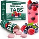 Superfood Tabs Superfoods Company Detox Cleanse Drink - Supplement for Women & Men- Support Healthy Weight- Improve Digestive Health & Bloating Relief - Mixed Berry Flavor [30 Tablets]