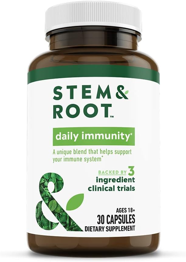 Stem & Root Daily Immunity Herbal Supplement with Zinc, " BeniCaros - Supports a Healthy Immune System - Powered by Plants, 30 Pack