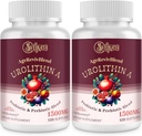 Urolithin A Supplement 1500mg – Advanced Urolithin Formula with Probiotic & Prebiotic Complex and 30% Pomegranate Extract – for Energy, Mitocondrial " Antioxidants – 120 Softgels (2 Bottles)
