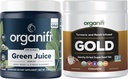 Organifi Green Juice Superfood Powder (30 Servings) y Gold Chocolate (20 Servings) - Control de peso, limpieza de desintoxicación, sueño remanente, alivio de estrés y apoyo a la inmunidad - Gluten Free, Vegan, Whole Food