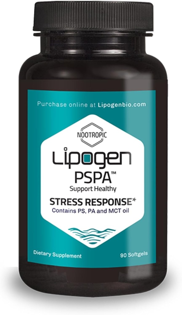 PSPA Stress Relief Suplemento y Gerente de Cortisol tóxico Mantiene Usted Calma y Relajado Silencioso Immune System TEN Phosphatidylserine, Phosphatidic Acid: 90 softgels, 30 Days Supply