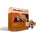 BestMed - High Protein Nutrition Bar - Low-Carb, 15g Protein, Low Sugar, High Fiber, Low Calorie, Meal Replacement Bar (Double Berry, 1 Box - 7 Count)