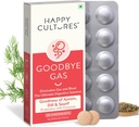 Happy Cultures Adiós Gas, Chewable Gas Relief Capsules for Digestive Health, Bloating and Indigestion with Simethicone 50mg - 30 Chewables