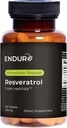 Endur Resveratrol, Healthy Aging & Cardiovascular Support Supplement, Instant Release Antioxidant Grape Skin Extract, Gluten Free, 100mg (150 Tablets)